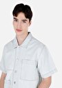 thumb-Afficher les détails de Chemise À Manches Courtes Bleu Droit Regular Fit Homme