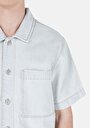 thumb-Afficher les détails de Chemise À Manches Courtes Bleu Droit Regular Fit Homme