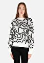 thumb-Afficher les détails de Pull Blanc Regular Fit Manches Longues  Femme