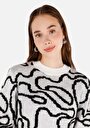 thumb-Afficher les détails de Pull Blanc Regular Fit Manches Longues  Femme