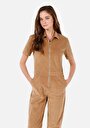 thumb-Afficher les détails de Salopette Marron Regular Fit   Femme