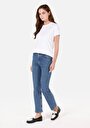 thumb-Afficher les détails de 792 Mila Pantalon Bleu   En  Regular Fit Femme
