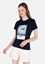 thumb-Afficher les détails de T-shirt À Manches Courtes Marine Regular Fit Imprimé Femme