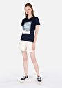 thumb-Afficher les détails de T-shirt À Manches Courtes Marine Regular Fit Imprimé Femme