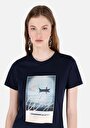 thumb-Afficher les détails de T-shirt À Manches Courtes Marine Regular Fit Imprimé Femme