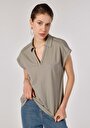 thumb-Afficher les détails de T-shirt À Manches Courtes Vert Regular Fit  Femme