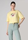 thumb-Afficher les détails de T-shirt À Manches Courtes Jaune Regular Fit  Femme