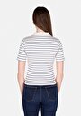 thumb-Afficher les détails de Chemise Polo À Manches Courtes Bleu Rayé Slim Fit Femme