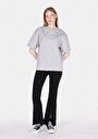 thumb-Afficher les détails de T-shirt À Manches Courtes Gris Comfort Fit Imprimé Femme