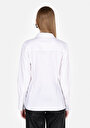 thumb-Afficher les détails de Chemise À Manches Longues Blanc Slim Fit Droit Uni Femme