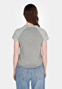 thumb-Afficher les détails de T-shirt À Manches Courtes Kaki Slim Fit Brodé Femme