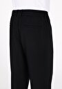 thumb-Afficher les détails de Pantalon Noir Düz Paça Medium Rise En Gabardine Regular Fit Homme