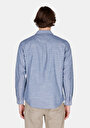 thumb-Afficher les détails de Chemise À Manches Longues Bleu Regular Fit Droit Oxford Homme