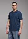 thumb-Afficher les détails de T-shirt Polo À Manches Courtes Bleu Droit Regular Fit Homme