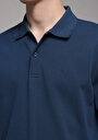 thumb-Afficher les détails de T-shirt Polo À Manches Courtes Bleu Droit Regular Fit Homme