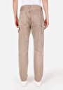 thumb-Afficher les détails de Pantalon Marron Loose Leg Medium Rise En Sergé Loose Fit Homme