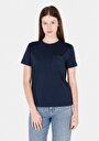thumb-Afficher les détails de T-shirt À Manches Courtes Marine Regular Fit Brodé Femme
