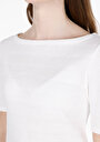 thumb-Afficher les détails de Blouse À Manches Courtes Blanc Slim Fit Manches Courtes Femme