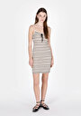 thumb-Afficher les détails de Robe Ecru Slim Fit  Mini Tricots Femme