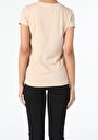 thumb-Afficher les détails de T-shirt À Manches Courtes Beige Regular Fit  Femme