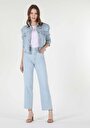 thumb-Afficher les détails de 970 Berry Pantalon Bleu Clair Wide Leg  En  Regular Fit Femme