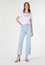 thumb-Afficher les détails de 970 Berry Pantalon Bleu Clair Wide Leg  En  Regular Fit Femme