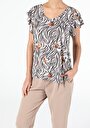 thumb-Afficher les détails de T-shirt À Manches Courtes Multicolou Comfort Fit  Femme