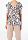 thumb-Afficher les détails de T-shirt À Manches Courtes Multicolou Comfort Fit  Femme