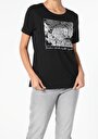 thumb-Afficher les détails de T-shirt À Manches Courtes Noir Regular Fit  Femme