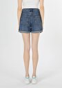 thumb-Afficher les détails de Short Bleu Mom Fit Femme