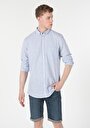 thumb-Afficher les détails de Chemise À Manches Longues Bleu Regular Fit   Homme