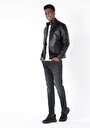 thumb-Afficher les détails de Veste Pu Noir   Slim Fit Homme