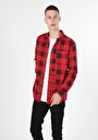 thumb-Afficher les détails de Chemise À Manches Longues Rouge Regular Fit   Homme