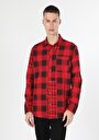thumb-Afficher les détails de Chemise À Manches Longues Rouge Regular Fit   Homme