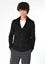 thumb-Afficher les détails de Cardigan Tricot Noir Slim Fit Homme