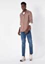 thumb-Afficher les détails de Chemise À Manches Longues Marron Regular Fit   Homme