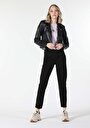 thumb-Afficher les détails de Veste Pu Noir   Slim Fit Femme