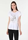 thumb-Afficher les détails de T-shirt À Manches Courtes Blanc   Femme