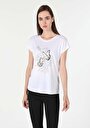 thumb-Afficher les détails de T-shirt À Manches Courtes Blanc   Femme