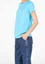 thumb-Afficher les détails de T-shirt À Manches Courtes Bleu Slim Fit  Femme
