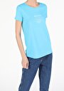 thumb-Afficher les détails de T-shirt À Manches Courtes Bleu Slim Fit  Femme