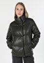 thumb-Afficher les détails de Veste Pu Kaki   Regular Fit Femme