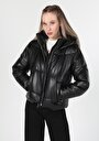 thumb-Afficher les détails de Veste Pu Noir   Regular Fit Femme