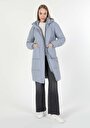 thumb-Afficher les détails de Manteau  Bleu Regular Fit  Femme