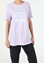 thumb-Afficher les détails de T-shirt À Manches Courtes Violet Comfort Fit  Femme