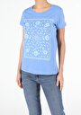 thumb-Afficher les détails de T-shirt À Manches Courtes Bleu Regular Fit  Femme