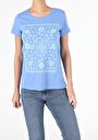 thumb-Afficher les détails de T-shirt À Manches Courtes Bleu Regular Fit  Femme