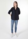 thumb-Afficher les détails de Chemise À Manches Longues Marine Regular Fit   Femme
