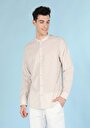 thumb-Afficher les détails de Chemise À Manches Longues Beige Regular Fit   Homme
