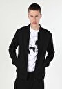 thumb-Afficher les détails de Cardigan Tricot Noir Slim Fit Homme